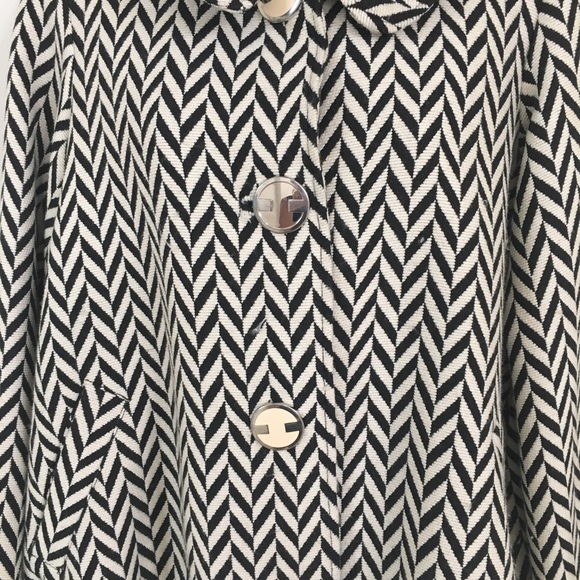 Tibi Chevron Pattern Black and White Jacket - Picture 4 of 7